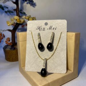 Black Pearl Necklace Set