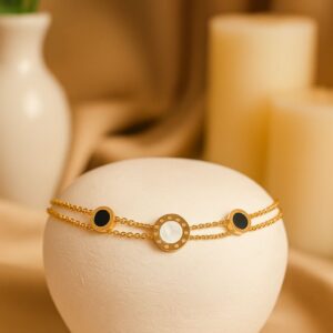 Luna Charm Dual Chain Bracelet