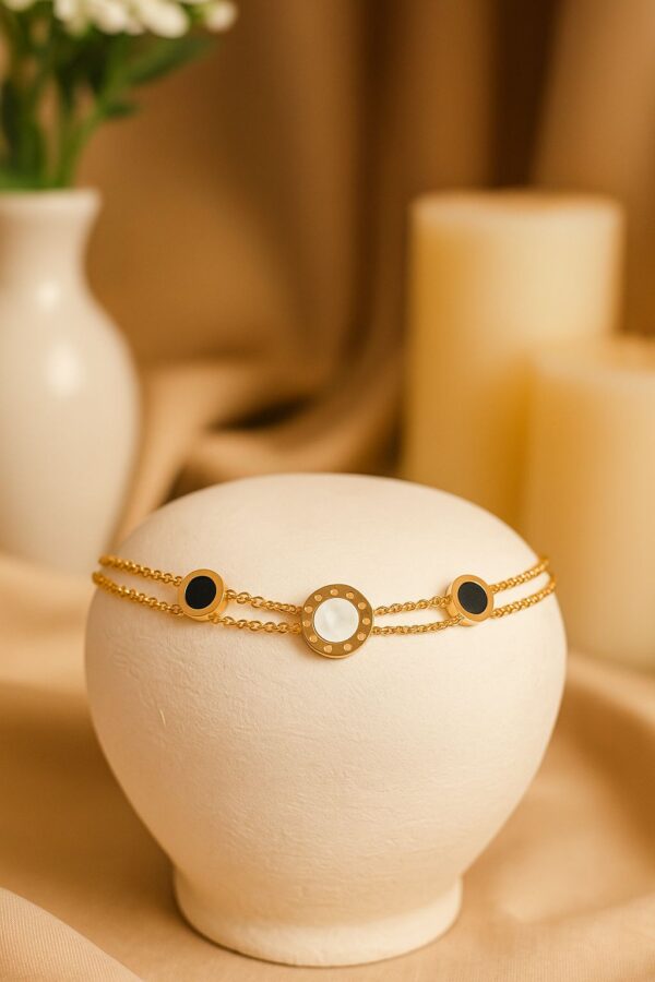Luna Charm Dual Chain Bracelet