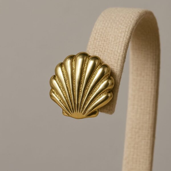 Golden Shell Studs - Image 2